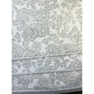 3 Tommy Bahama Home‎ Quilted Shams Gray & White Paisley Floral 36" X 20" Cotton
